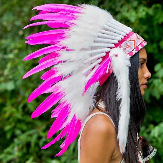 Full Pink Chief Headdress - 65cm