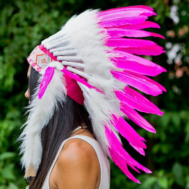 Full Pink Chief Headdress - 65cm