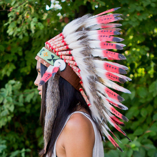 Red Tips Chief Headdress - 65cm