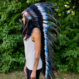 Blue Tips War Bonnet - 130cm
