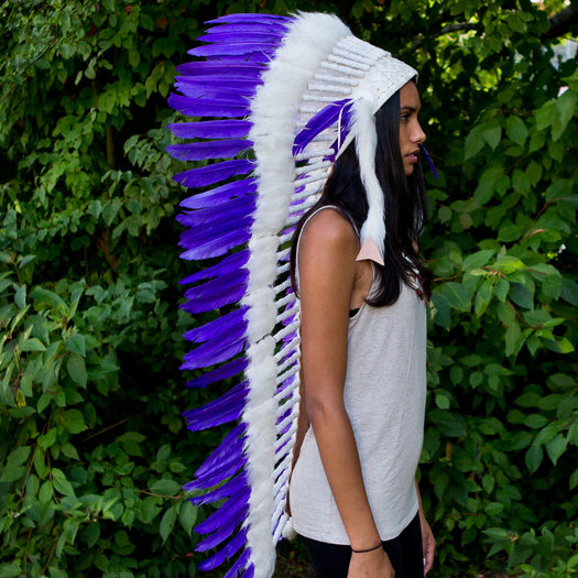 White-Purple War Bonnet - 130cm
