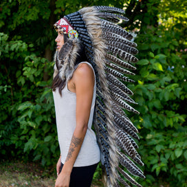 White Shaded War Bonnet - 130cm