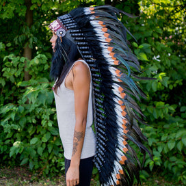 Brown Tipped War Bonnet - 130cm