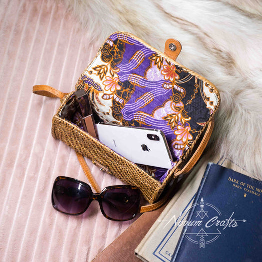 Rectangular Rattan Bag - Aurora