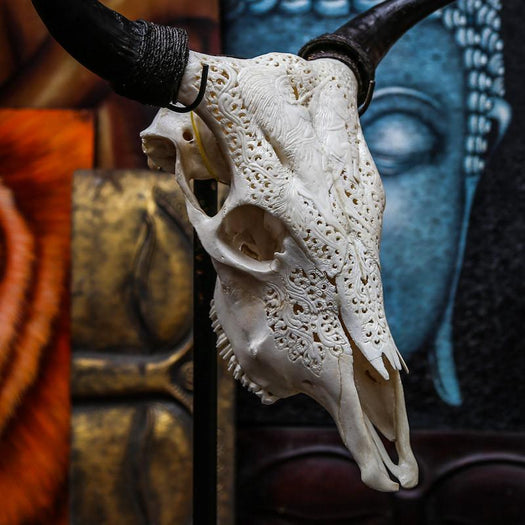 Cow Skull - Indian On Horse
