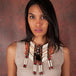 Beige-Red Breastplate