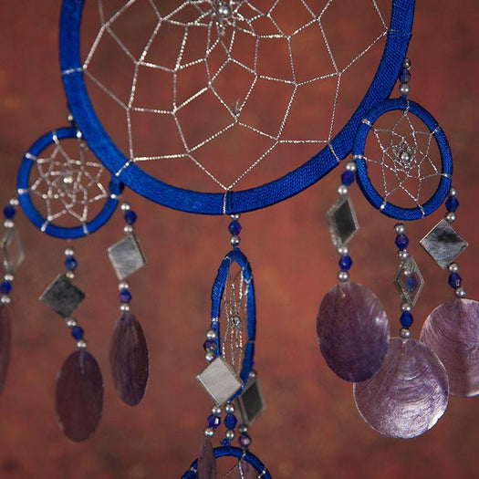 Royal-Blue Dreamcatcher With Shells