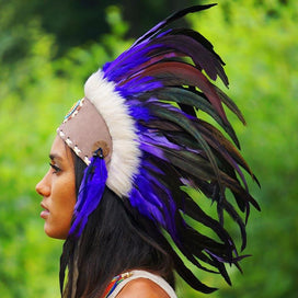 Purple Feather Headdress