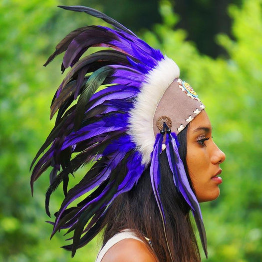 Purple Feather Headdress by Novum Crafts