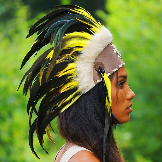 Yellow Feather Headdress by Novum Crafts