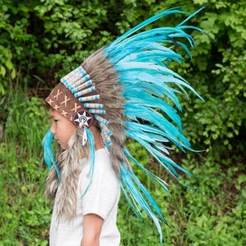 Kids Headdress - Aqua
