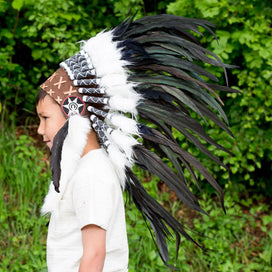 Kids Headdress - Black & White