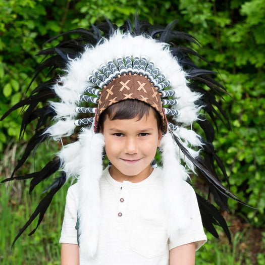 Kids Headdress - Black & White