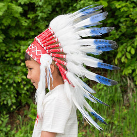 Kids Headdress - Blue Tips