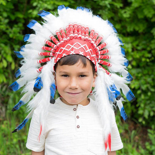 Kids Headdress - Blue Tips
