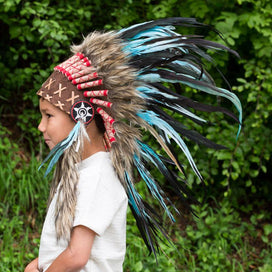 Kids Headdress - Turquoise
