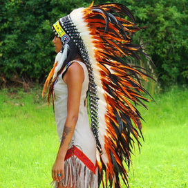 Orange War Bonnet - 130cm