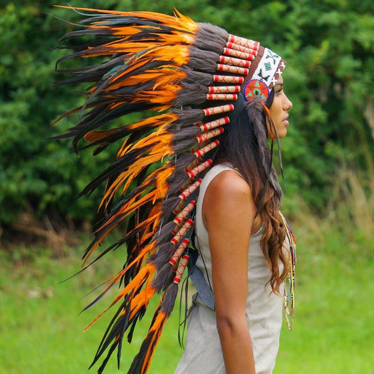 Orange Indian Headdress