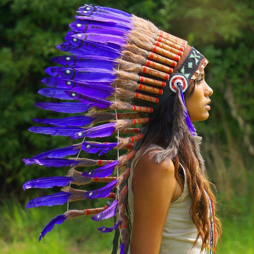 Purple Indian Headdress - 90cm