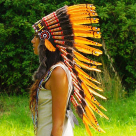 Orange Indian Headdress - 90cm