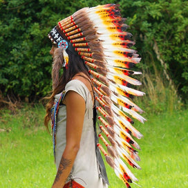 Rasta Style Indian Headdress - 90cm