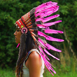 Pink Chief Headdress - 65cm