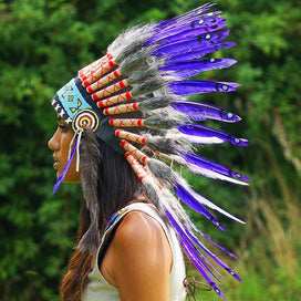Purple Chief Headdress - 65cm