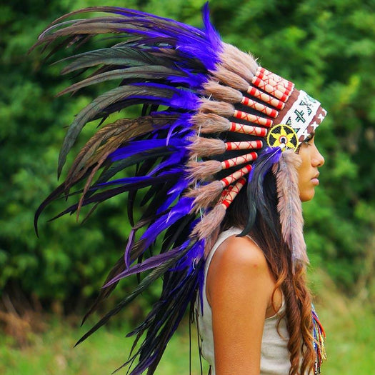 Purple Native American Headdress by Novum Crafts