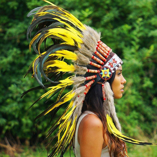 Yellow Native American Headdress