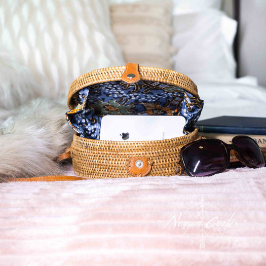 Round Rattan Bag (Medium) - Star Struck