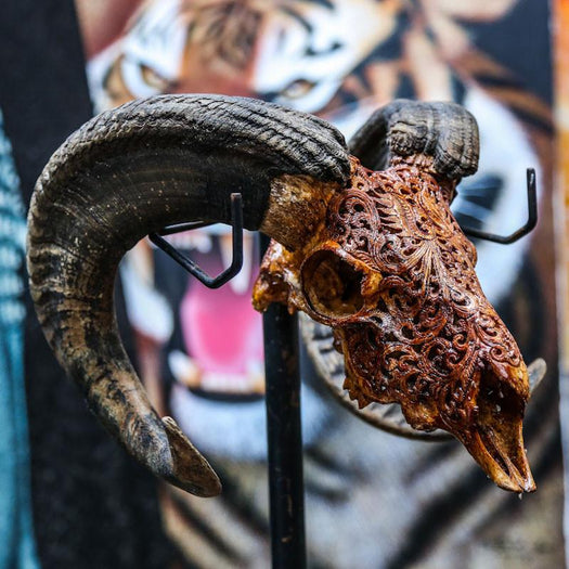 Ram Skull - Tribal #1 Carving