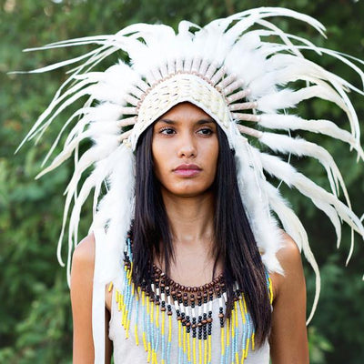 Turquoise Native American Headdress - 75cm – Indian Headdress - Novum ...