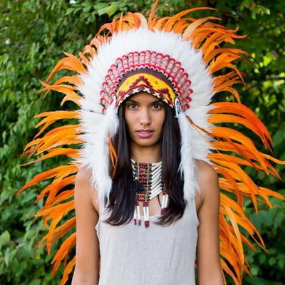 Beige-Red Breastplate