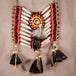 Beige-Red Breastplate With Feathers