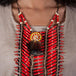 Red, Long Breastplate With Feathers