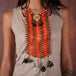 Orange, Long Breastplate With Feathers