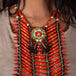 Orange, Long Breastplate With Feathers