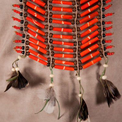 Orange, Long Breastplate With Feathers