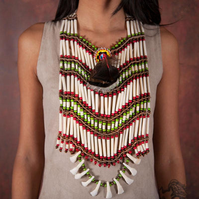 Multi-colored Maxi-Breastplate With Teeth