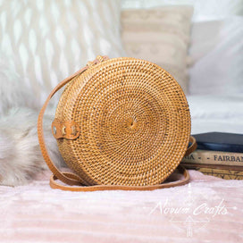 Round Rattan Bag (Medium) - Luna